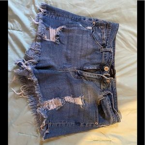 Forever 21 Ripped Jean Shorts
